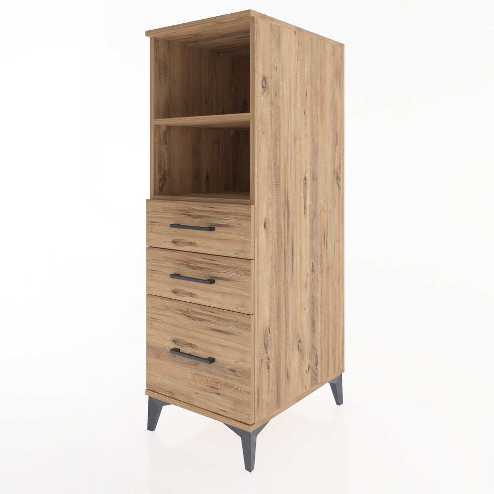 Woodntry Modular Cabinet Pine 44x59x122 cm with Drawers and Shelves CR72-3