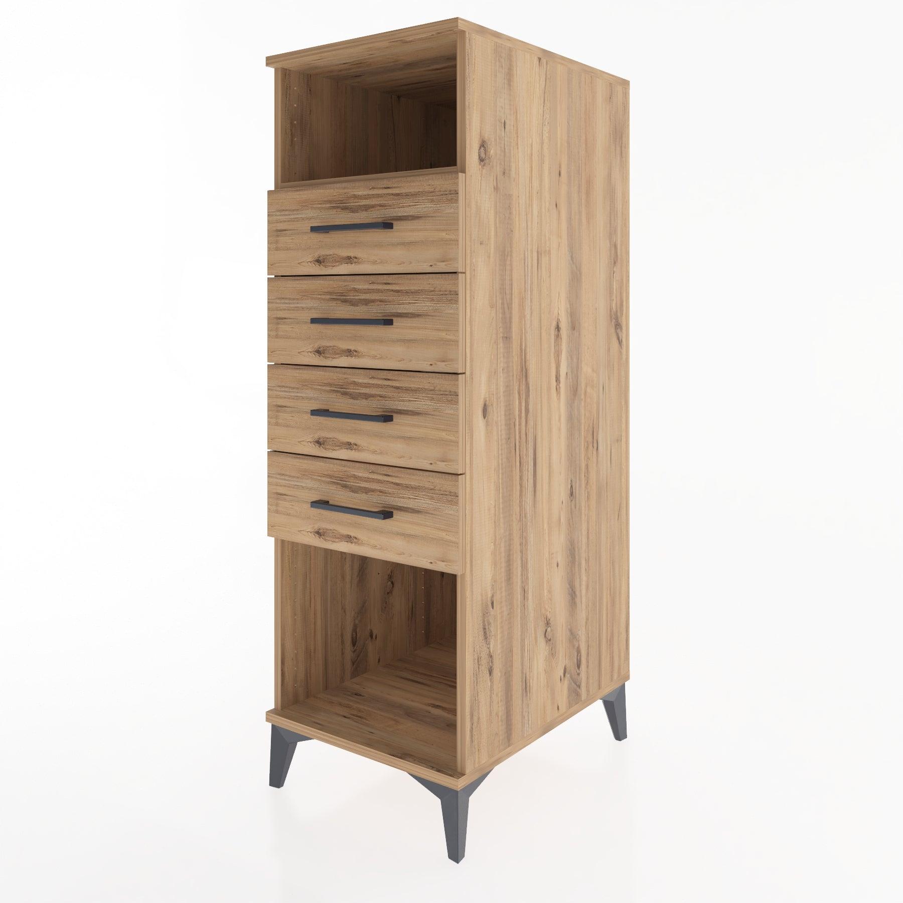 Woodntry Modular Cabinet Pine 44x59x122 cm with Drawers and Shelves CR122-3