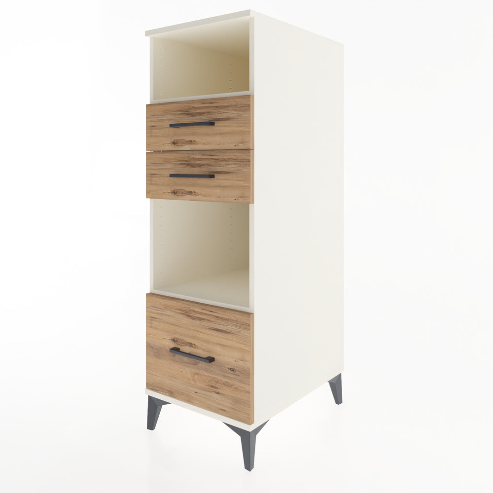 Woodntry Modular Cabinet Moonstone 44x59x122 cm with Drawers and Shelves CR73-1