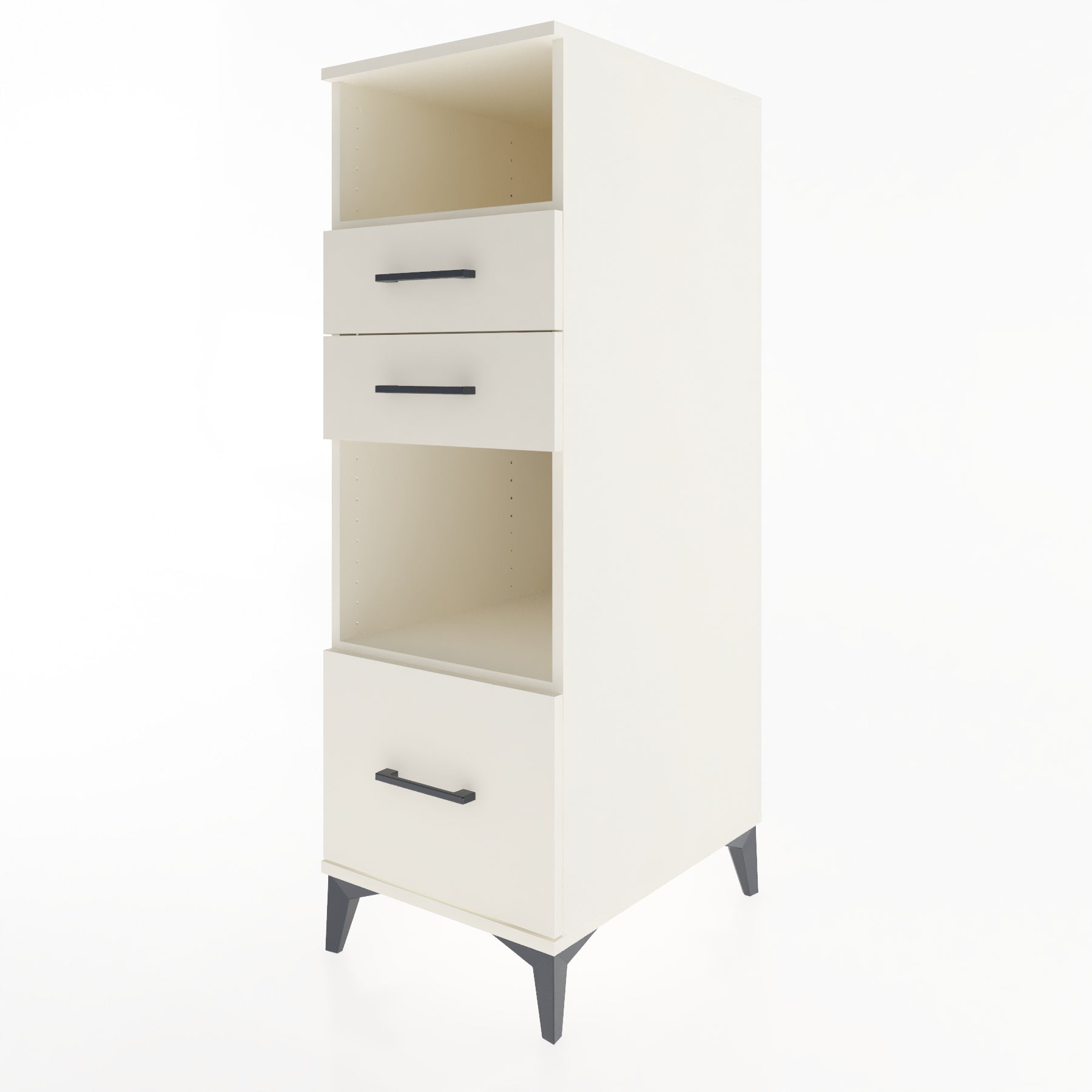 Woodntry Modüler Dolap Aytaşı 44x59x122 cm Çekmeceli ve Raflı CR73-1