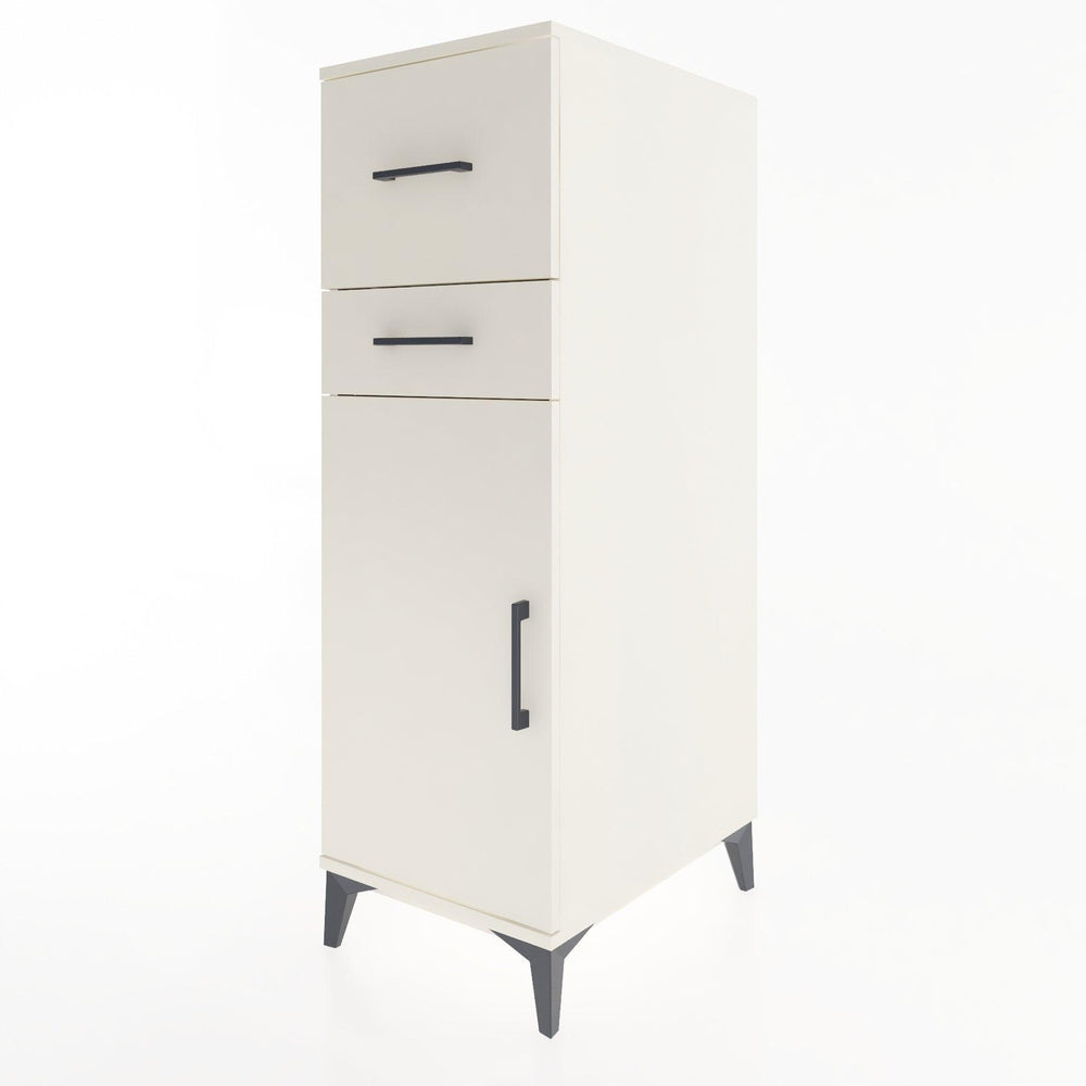 Woodntry Modüler Dolap Aytaşı 44x59x122 cm Kapaklı ve Çekmeceli KC123-1