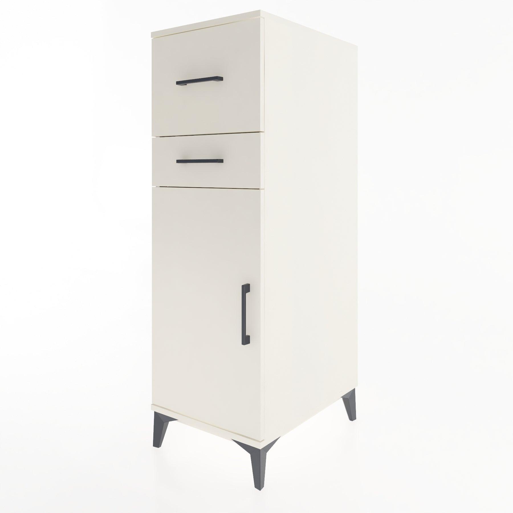 Woodntry Modular Cabinet Moonstone 44x59x122 cm with Doors and Drawers KC123-1