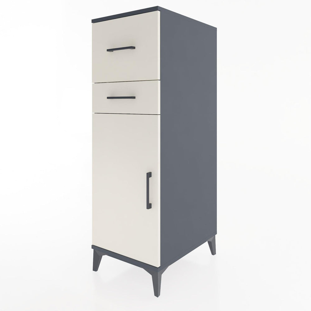 Woodntry Modular Cabinet Anthracite 44x59x122 cm with Doors and Drawers KC123-2