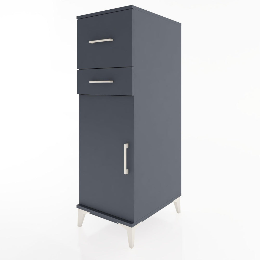 Woodntry Modular Cabinet Anthracite 44x30x122 cm with Doors and Drawers KC23-2