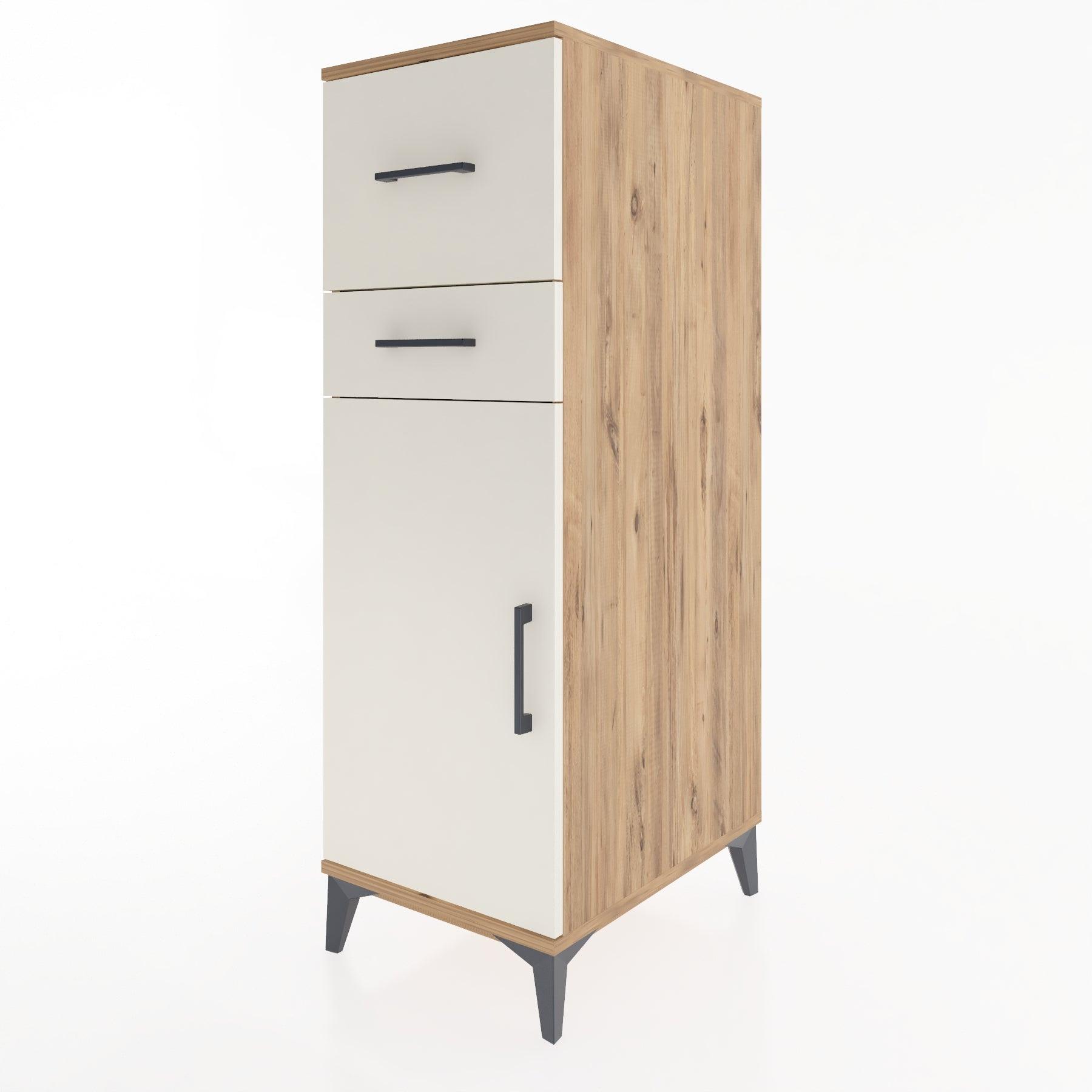 Woodntry Modular Cabinet Pine 44x59x122 cm with Doors and Drawers KC123-3