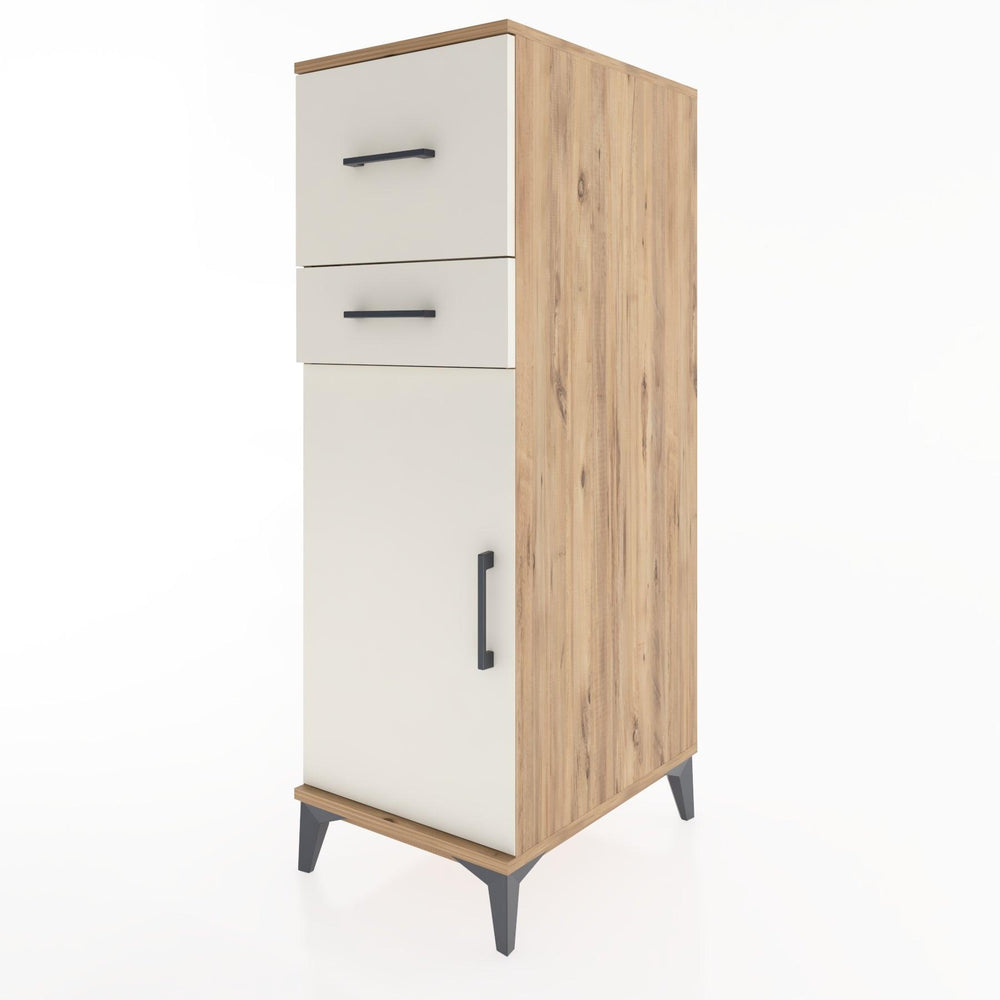 Woodntry Modular Cabinet Pine 44x30x122 cm with Doors and Drawers KC23-3