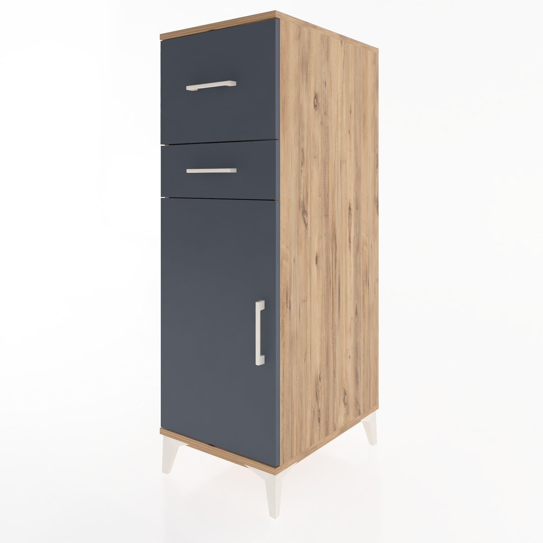 Woodntry Modular Cabinet Pine 44x59x122 cm with Doors and Drawers KC123-3