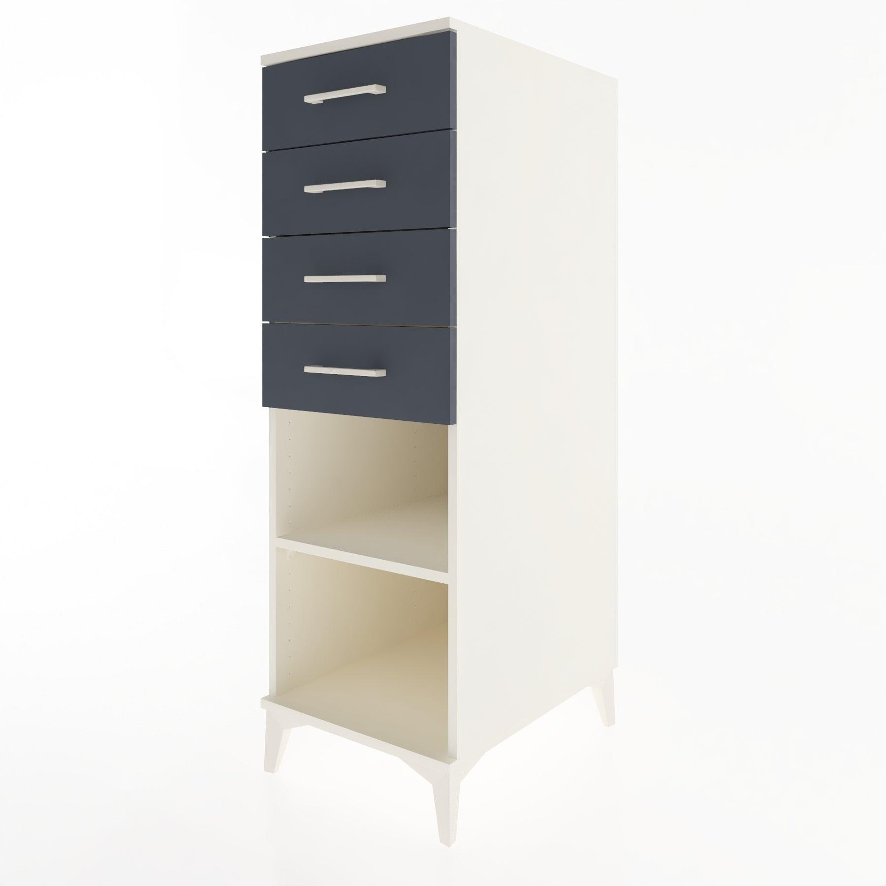 Woodntry Modular Cabinet Moonstone 44x59x122 cm with Drawers and Shelves CR124-1