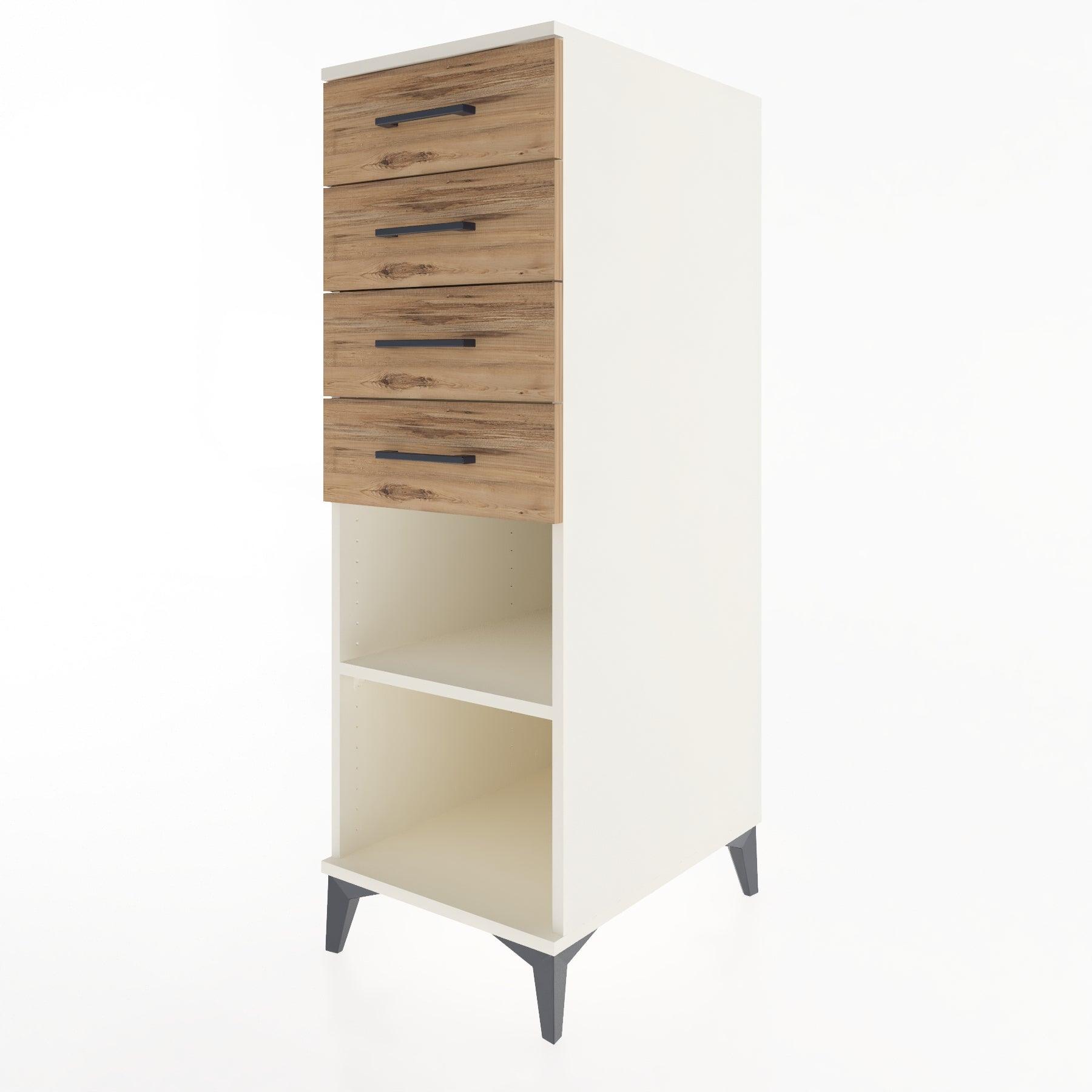 Woodntry Modular Cabinet Moonstone 44x59x122 cm with Drawers and Shelves CR124-1