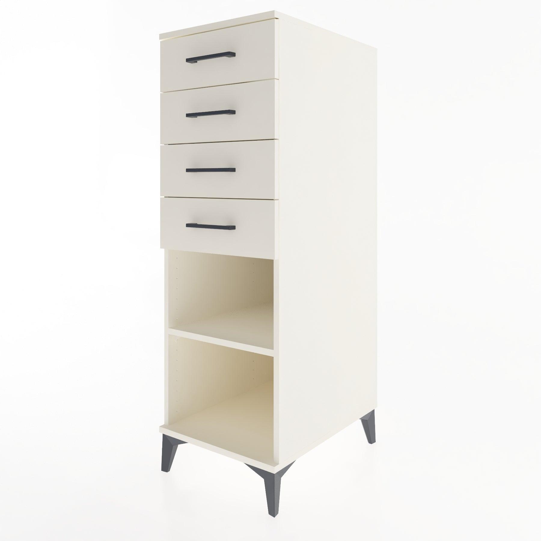 Woodntry Modular Cabinet Moonstone 44x59x122 cm with Drawers and Shelves CR124-1