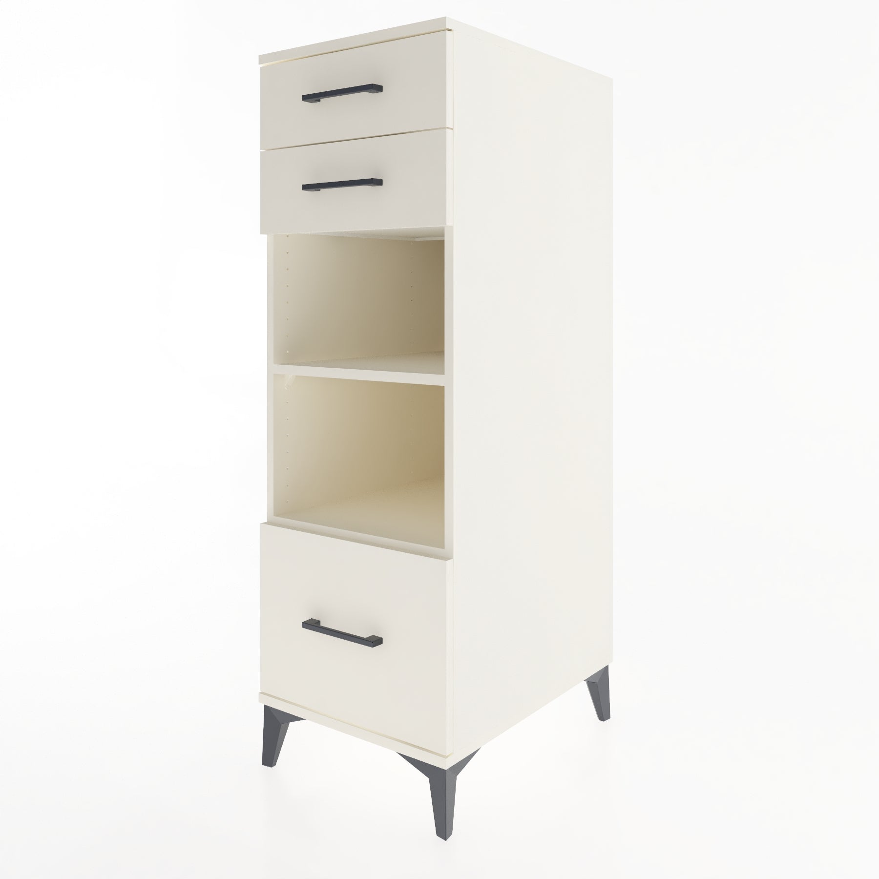 Woodntry Modular Cabinet Moonstone 44x59x122 cm with Drawers and Shelves CR74-1