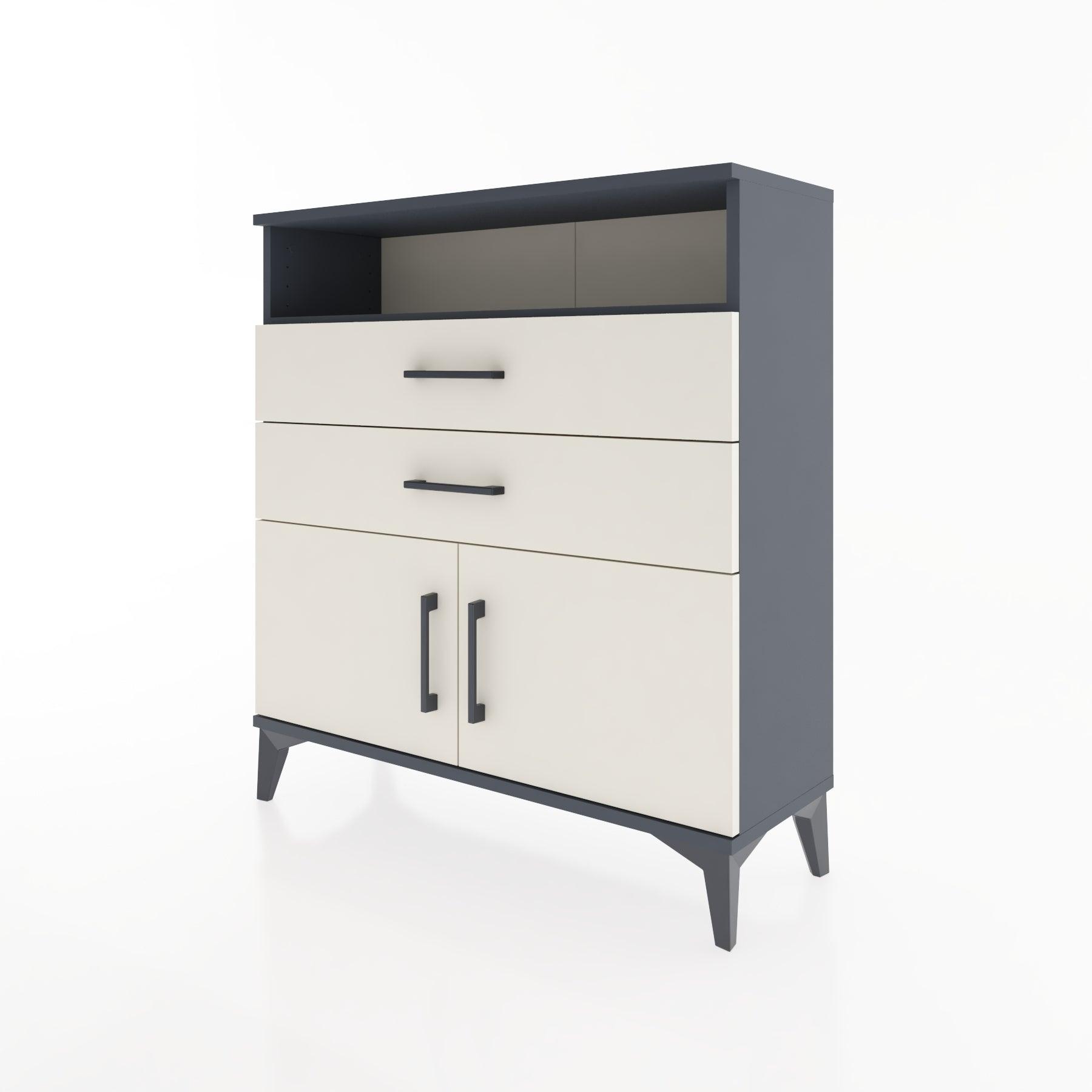 Woodntry Modular Dresser Anthracite 88x30x84 cm Functional F24-2