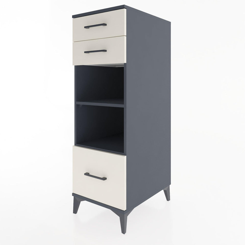 Woodntry Modular Cabinet Anthracite 44x30x122 cm with Drawers and Shelves CR74-2