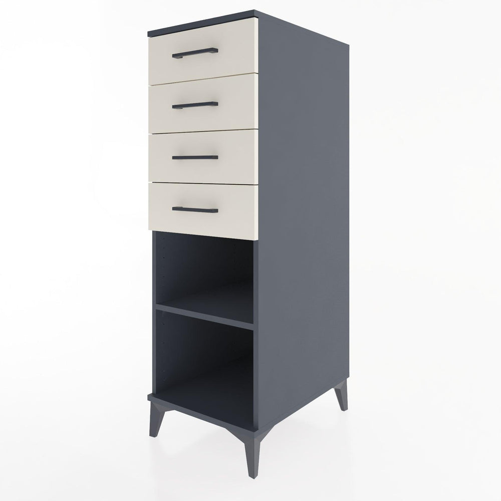 Woodntry Modular Cabinet Anthracite 44x30x122 cm with Drawers and Shelves CR124-2