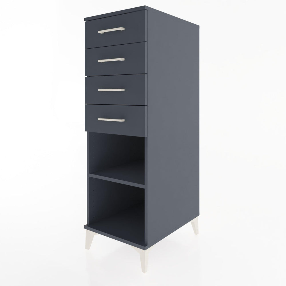Woodntry Modular Cabinet Anthracite 44x30x122 cm with Drawers and Shelves CR124-2