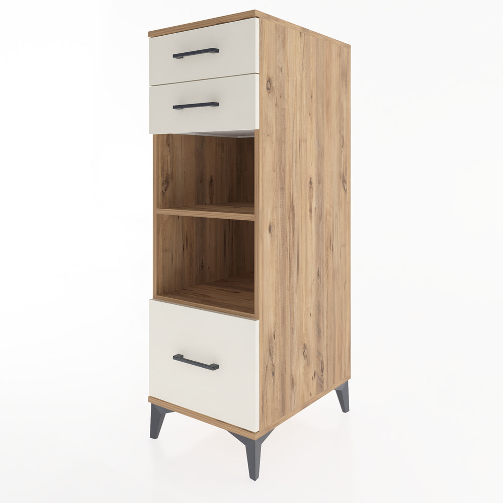 Woodntry Modular Cabinet Pine 44x59x122 cm with Drawers and Shelves CR74-3