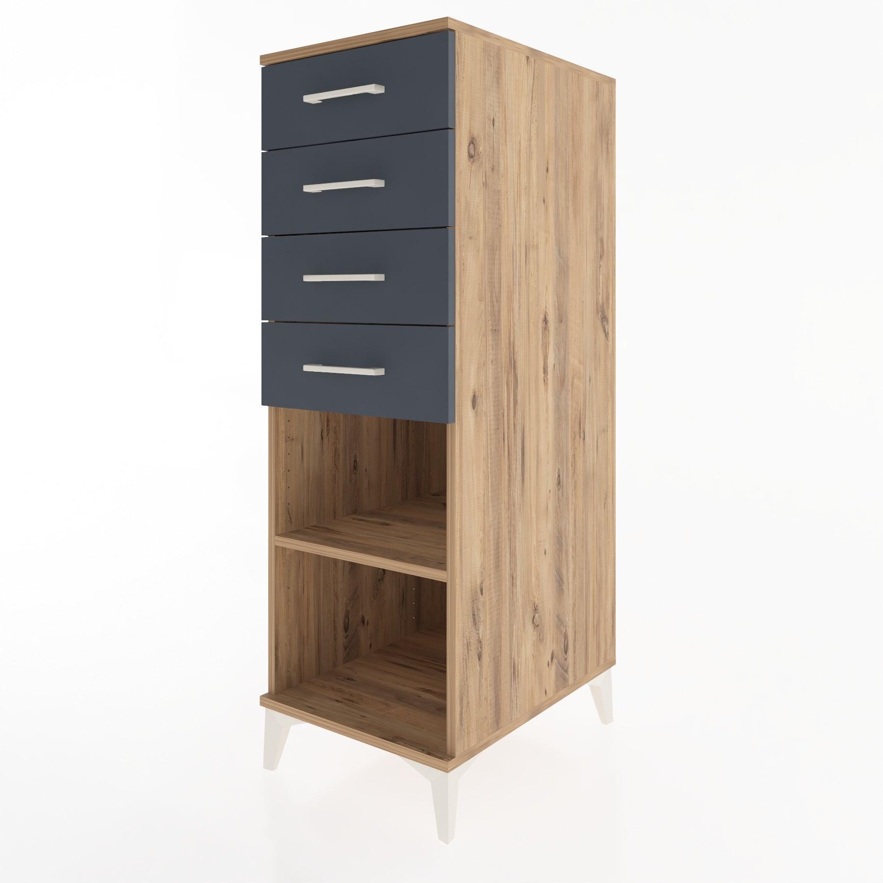 Woodntry Modular Cabinet Pine 44x59x122 cm with Drawers and Shelves CR124-3