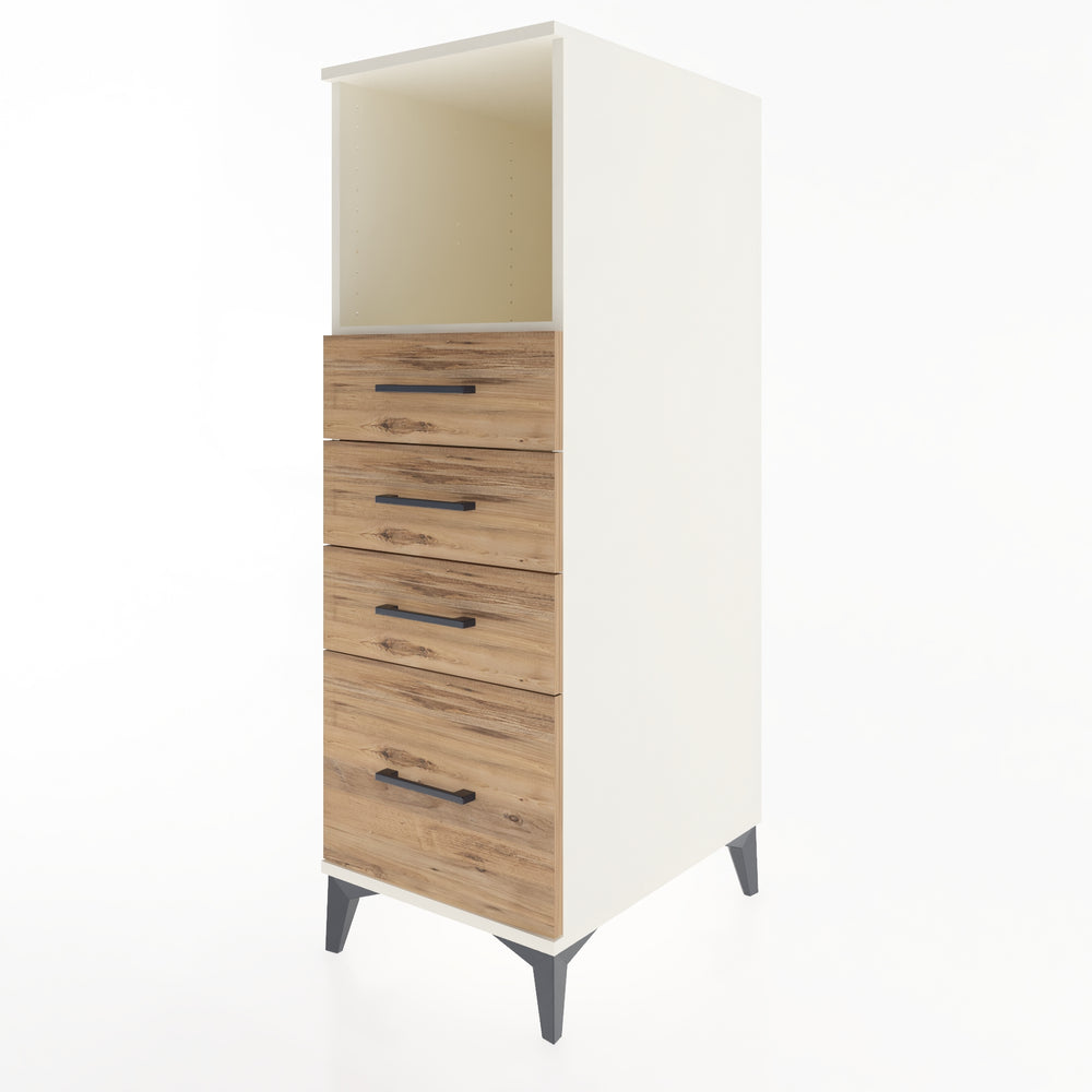 Woodntry Modüler Dolap Aytaşı 44x59x122 cm Çekmeceli ve Raflı CR75-1