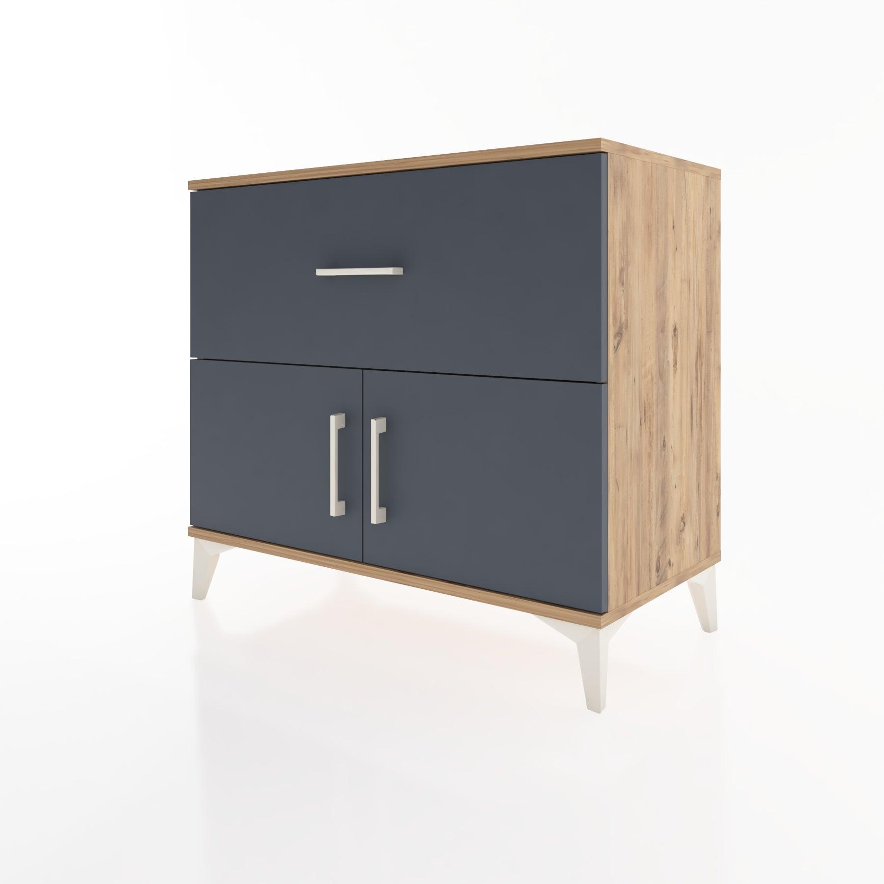 Woodntry Modüler Şifonyer Çam 88x44x68 cm Kapaklı ve Çekmeceli KC25-3