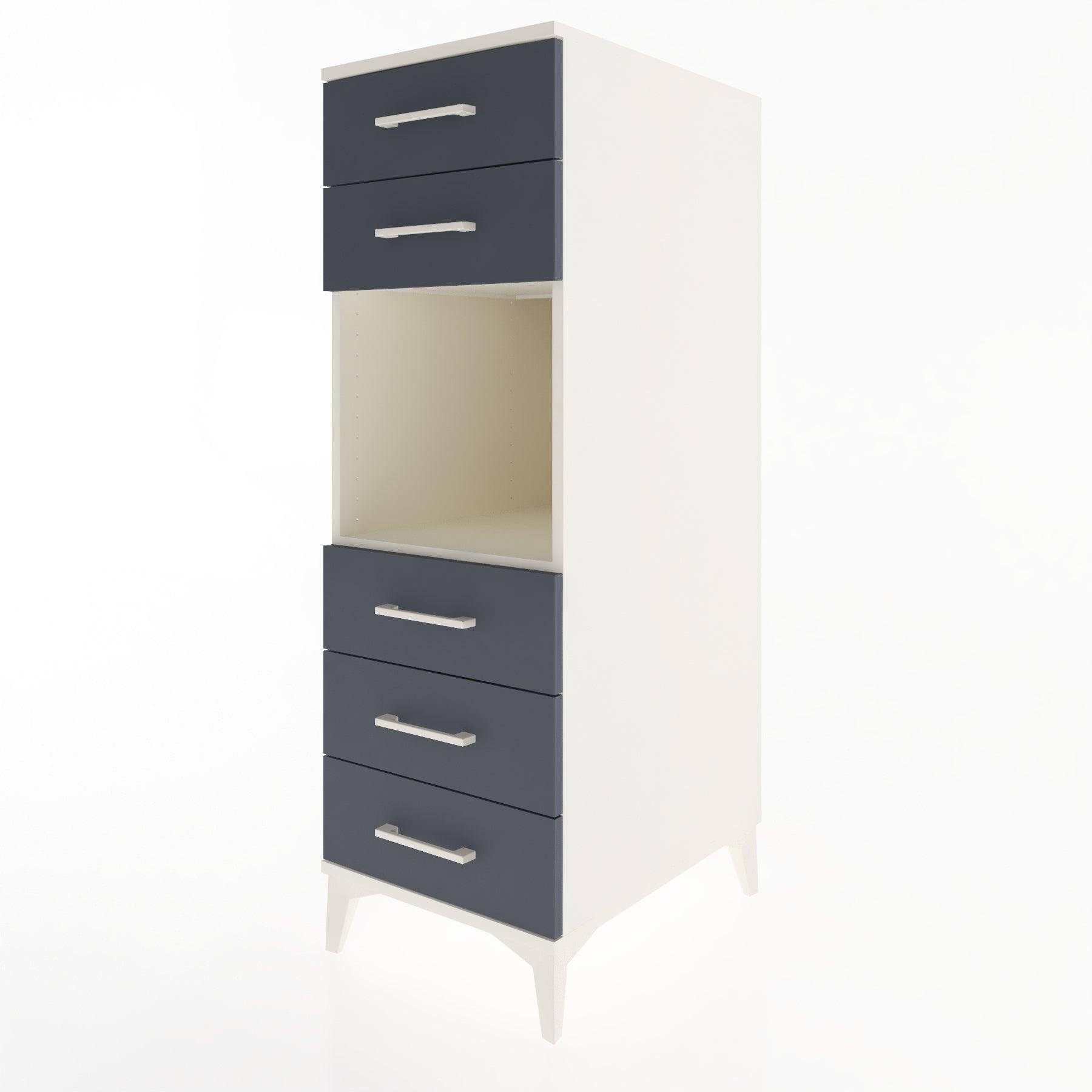 Woodntry Modular Cabinet Moonstone 44x59x122 cm with Drawers and Shelves CR126-1