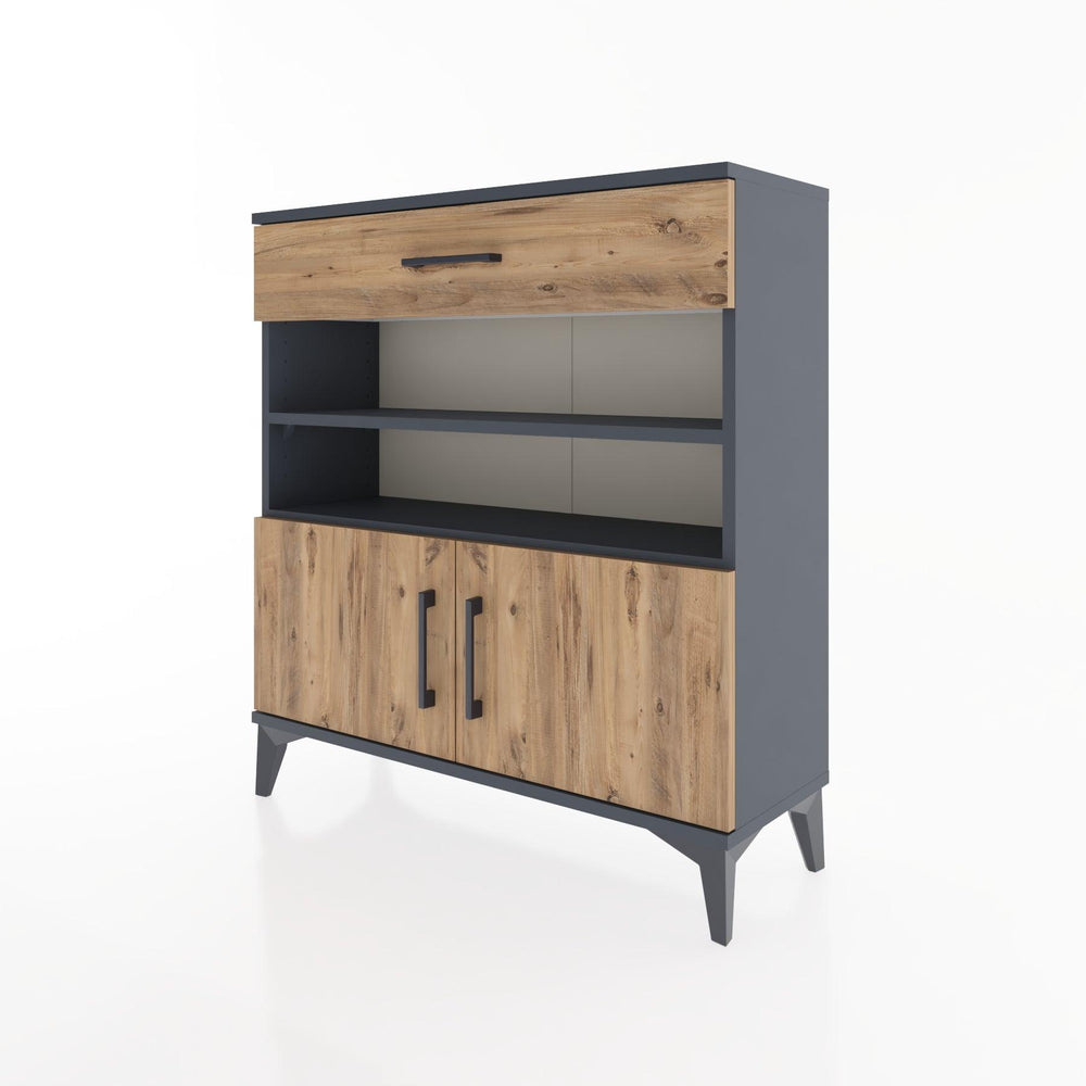 Woodntry Modüler Şifonyer Antrasit 88x30x84 cm Fonksiyonel F26-2