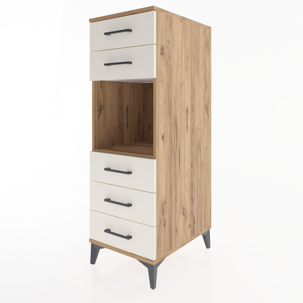 Woodntry Modular Cabinet Pine 44x59x122 cm with Drawers and Shelves CR126-3