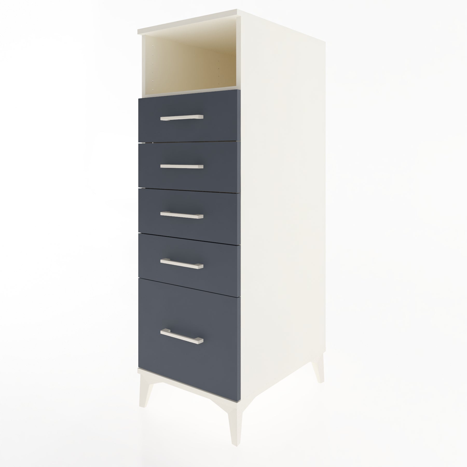 Woodntry Modular Cabinet Moonstone 44x59x122 cm with Drawers and Shelves CR77-1