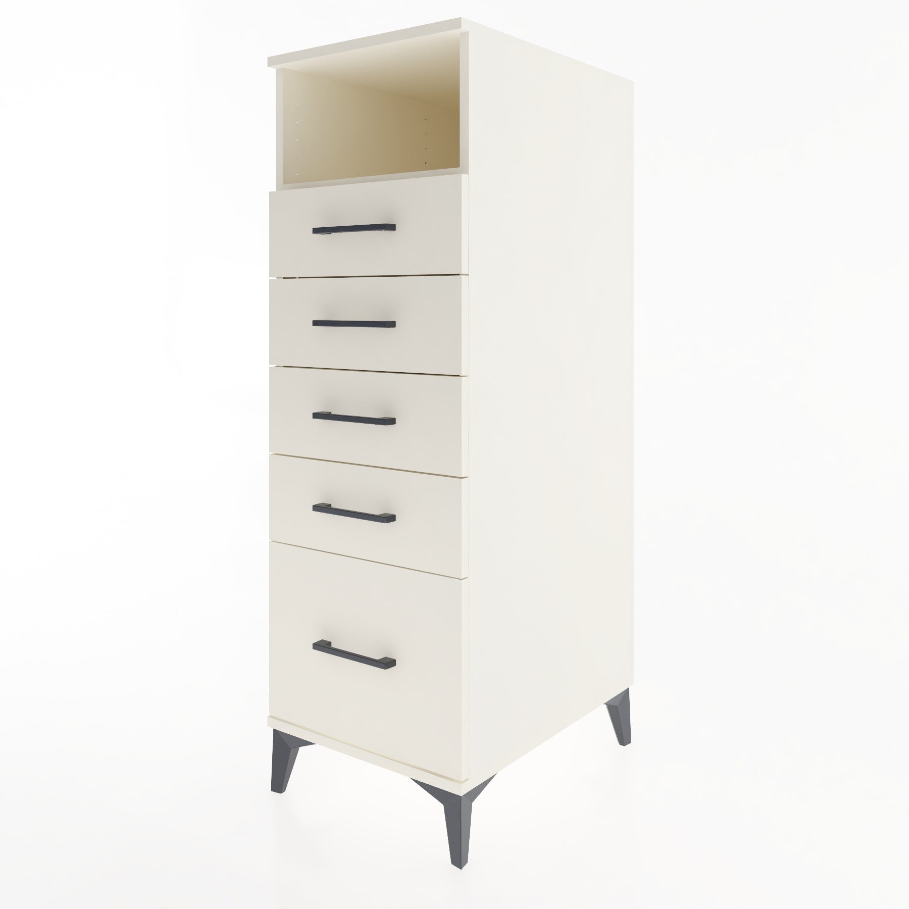 Woodntry Modular Cabinet Moonstone 44x59x122 cm with Drawers and Shelves CR77-1
