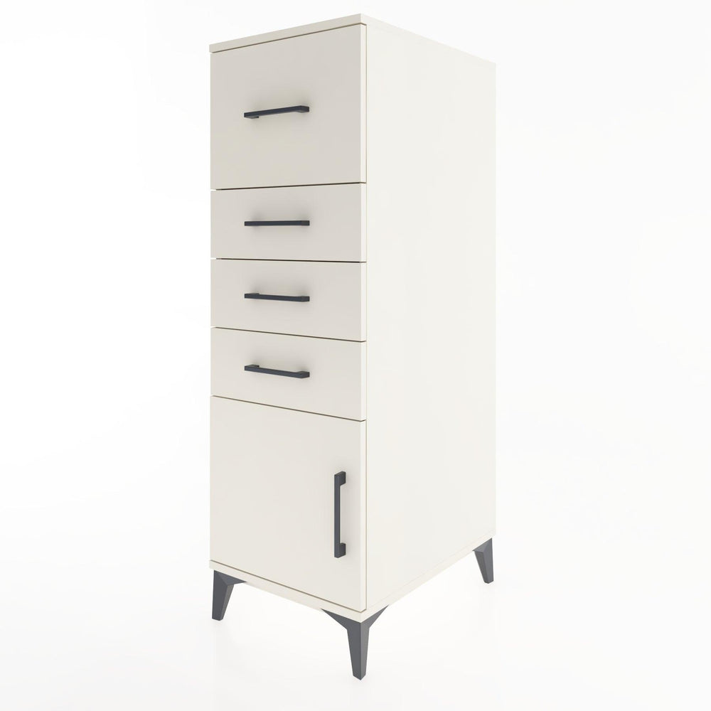 Woodntry Modüler Dolap Aytaşı 44x59x122 cm Kapaklı ve Çekmeceli KC27-1