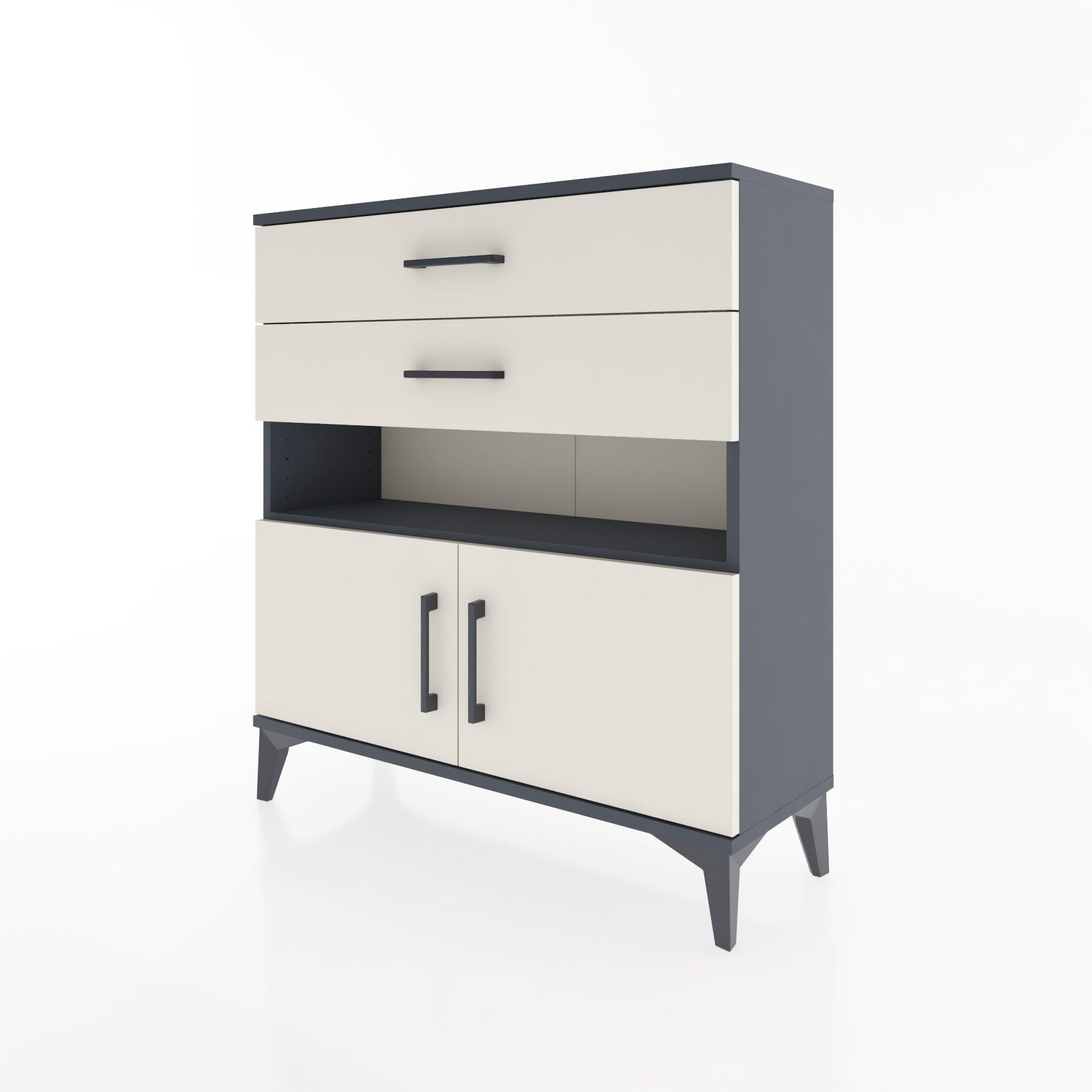 Woodntry Modular Dresser Anthracite 88x30x84 cm Functional F27-2