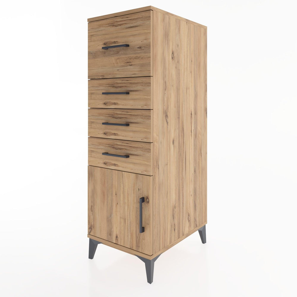 Woodntry Modular Cabinet Pine 44x59x122 cm with Doors and Drawers KC27-3