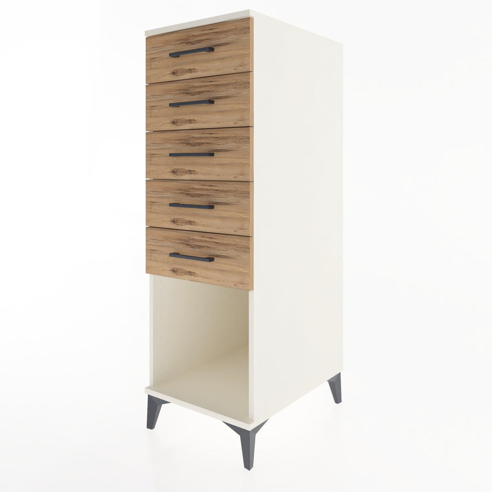 Woodntry Modular Cabinet Moonstone 44x59x122 cm with Drawers and Shelves CR128-1