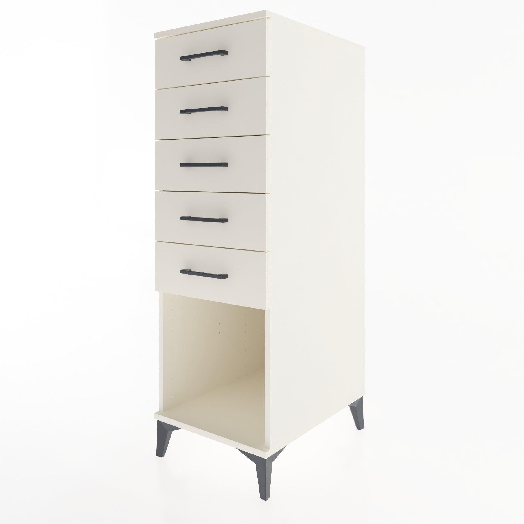Woodntry Modular Cabinet Moonstone 44x59x122 cm with Drawers and Shelves CR128-1
