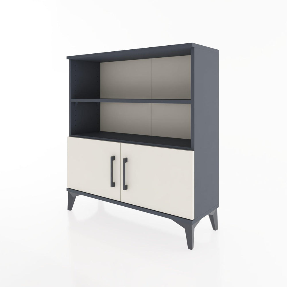 Woodntry Modüler Şifonyer Antrasit 88x30x84 cm Kapaklı ve Raflı KR28-2