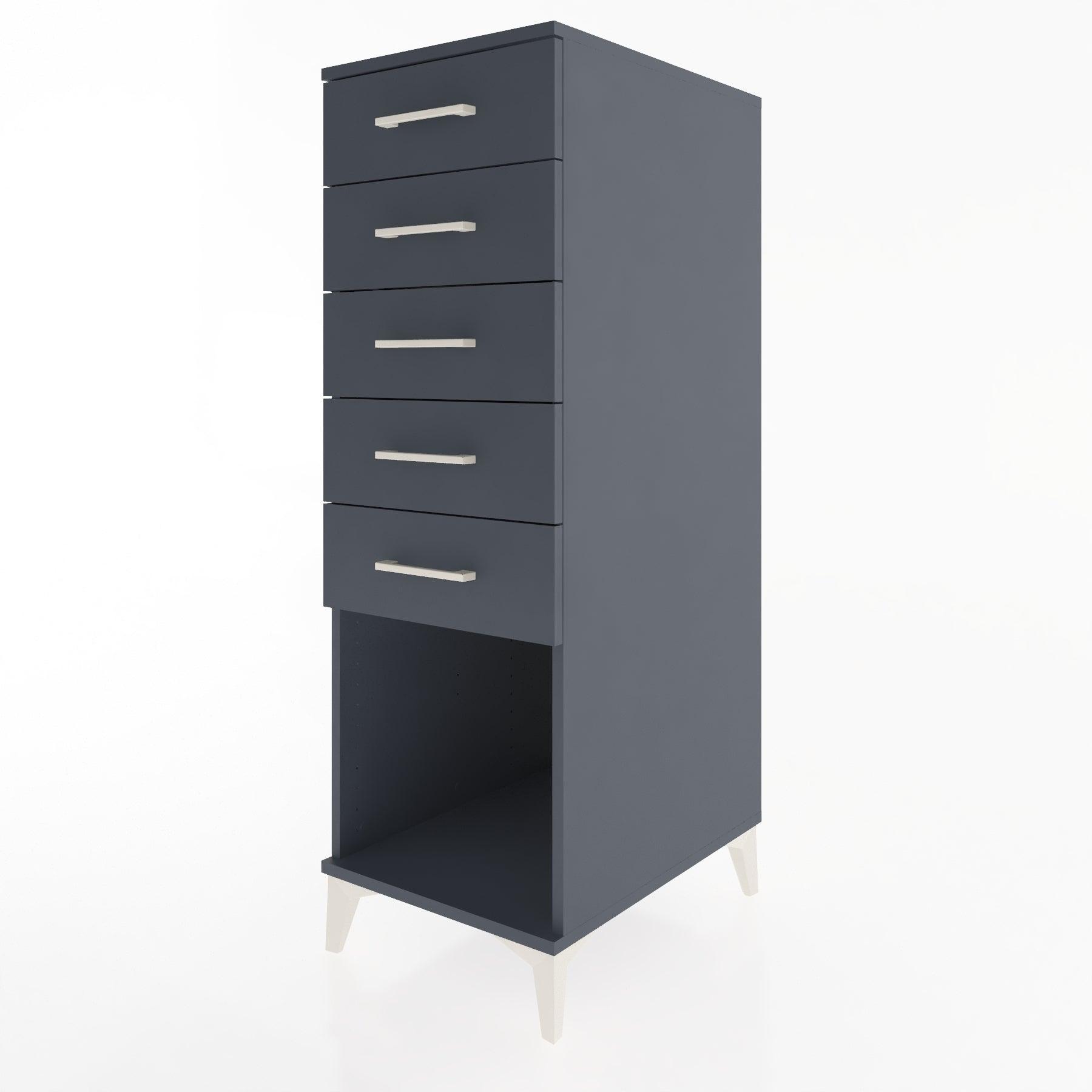 Woodntry Modular Cabinet Anthracite 44x59x122 cm with Drawers and Shelves CR128-2