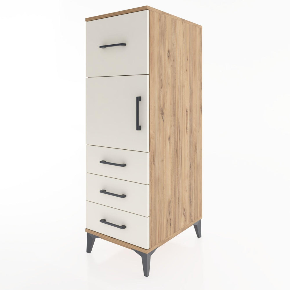 Woodntry Modular Cabinet Pine 44x30x122 cm with Doors and Drawers KC28-3