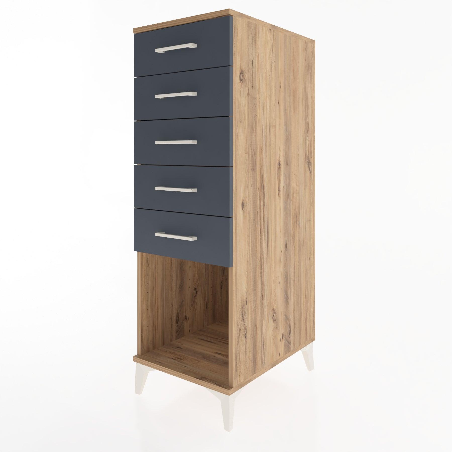 Woodntry Modular Cabinet Pine 44x59x122 cm with Drawers and Shelves CR128-3