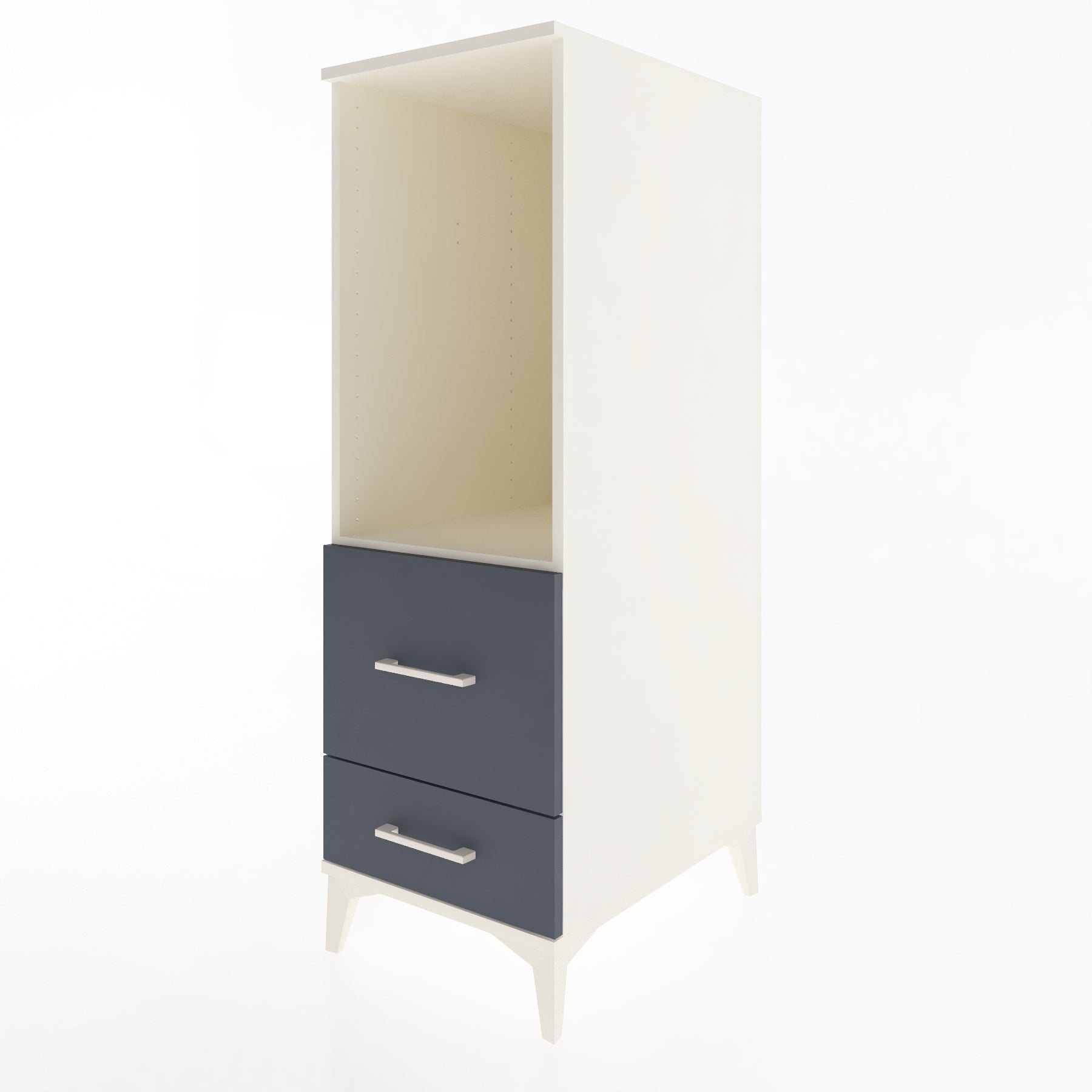 Woodntry Modular Cabinet Moonstone 44x59x122 cm with Drawers and Shelves CR79-1