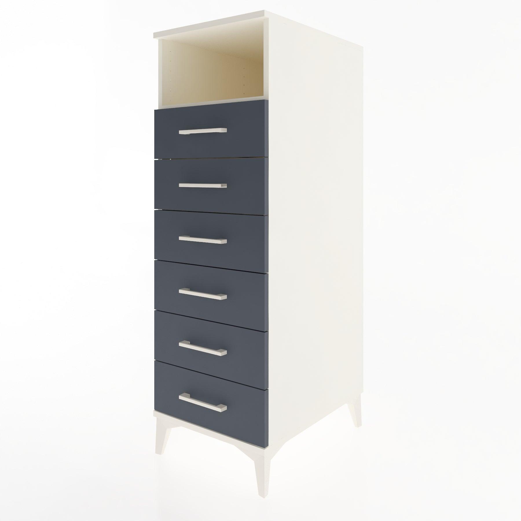 Woodntry Modular Cabinet Moonstone 44x59x122 cm with Drawers and Shelves CR129-1