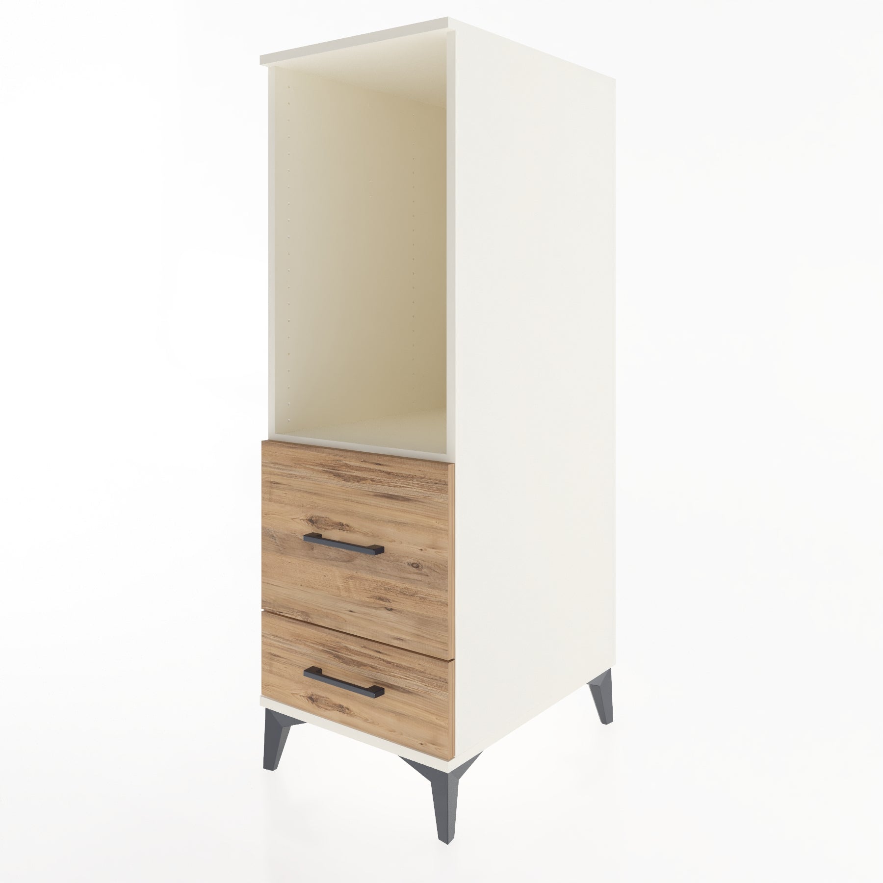 Woodntry Modular Cabinet Moonstone 44x59x122 cm with Drawers and Shelves CR79-1