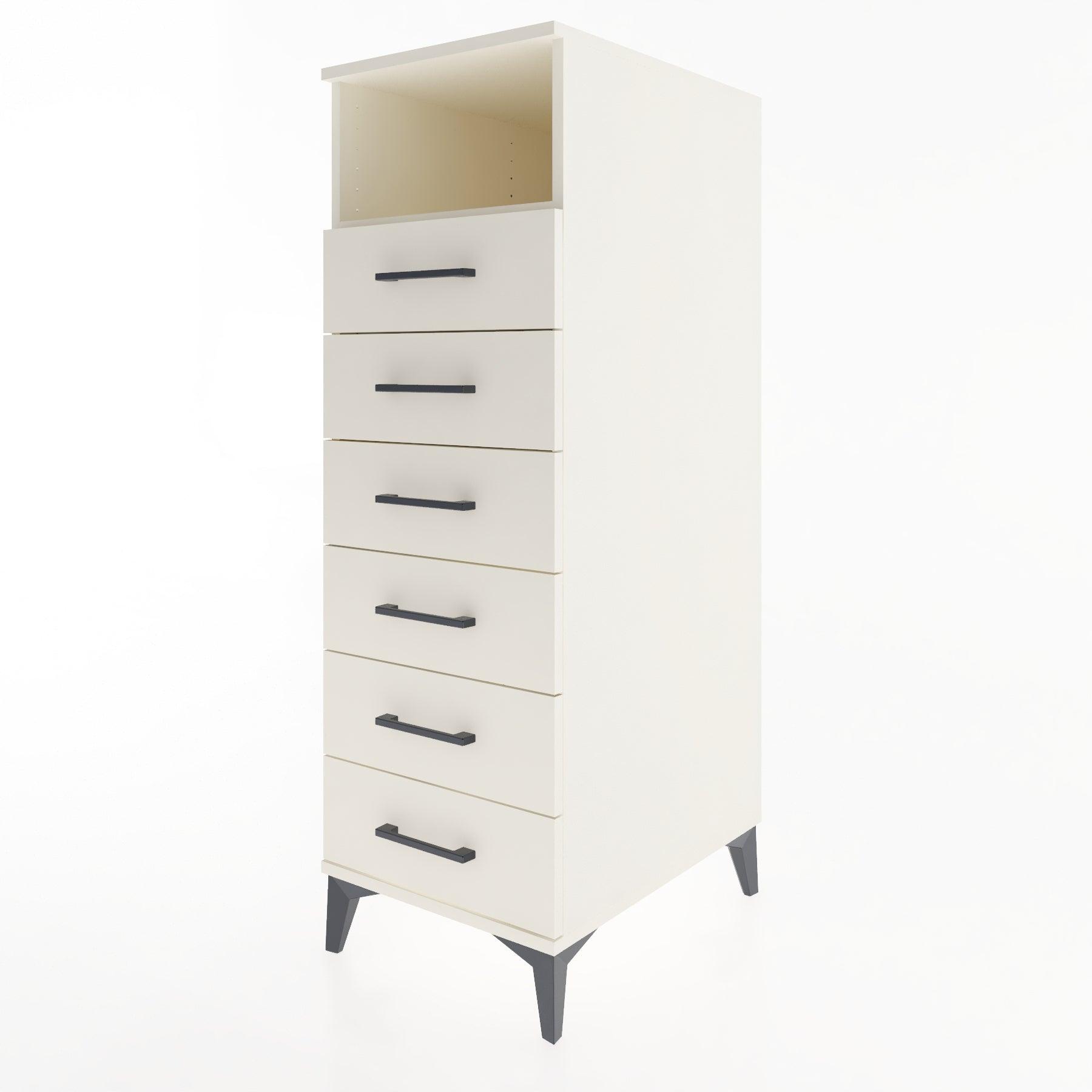 Woodntry Modular Cabinet Moonstone 44x59x122 cm with Drawers and Shelves CR129-1