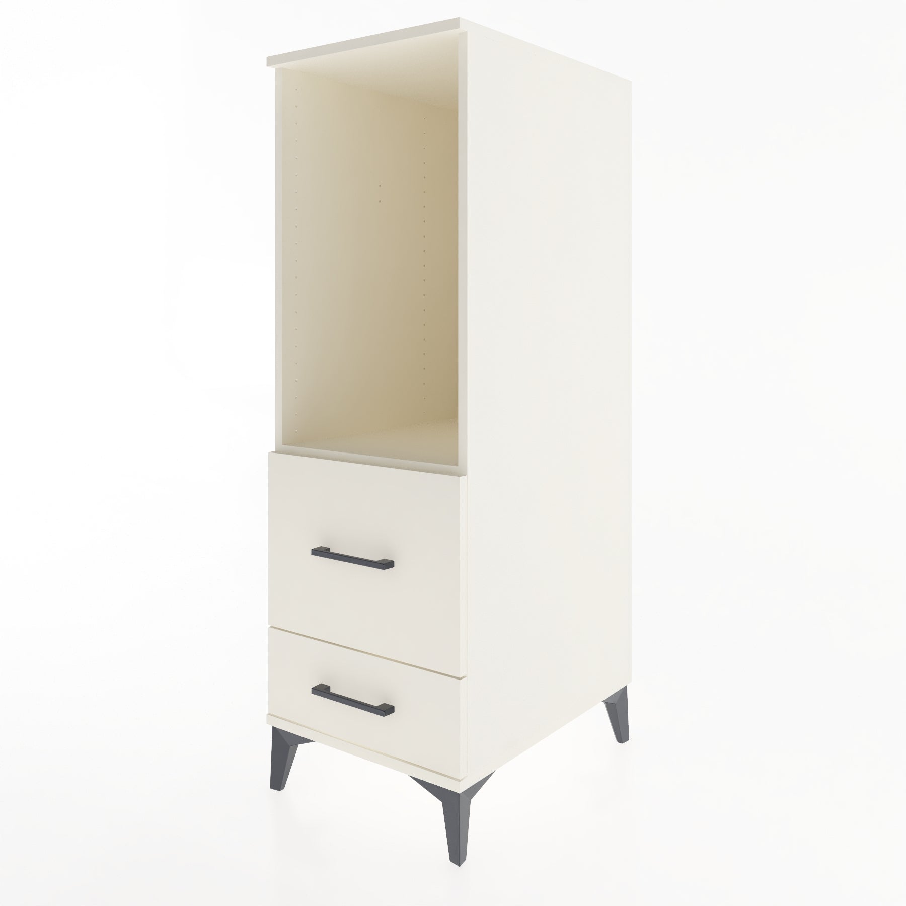 Woodntry Modular Cabinet Moonstone 44x59x122 cm with Drawers and Shelves CR79-1