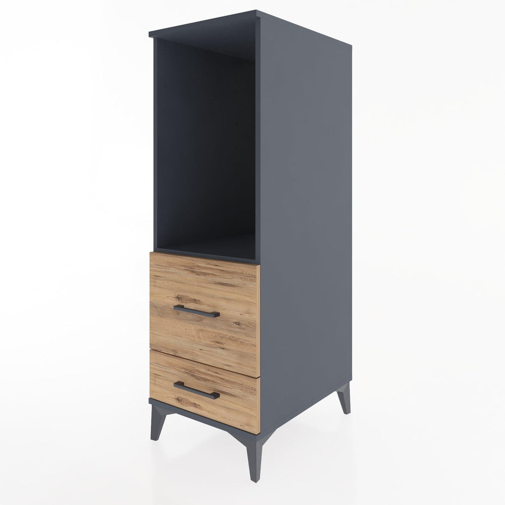 Woodntry Modular Cabinet Anthracite 44x30x122 cm with Drawers and Shelves CR79-2