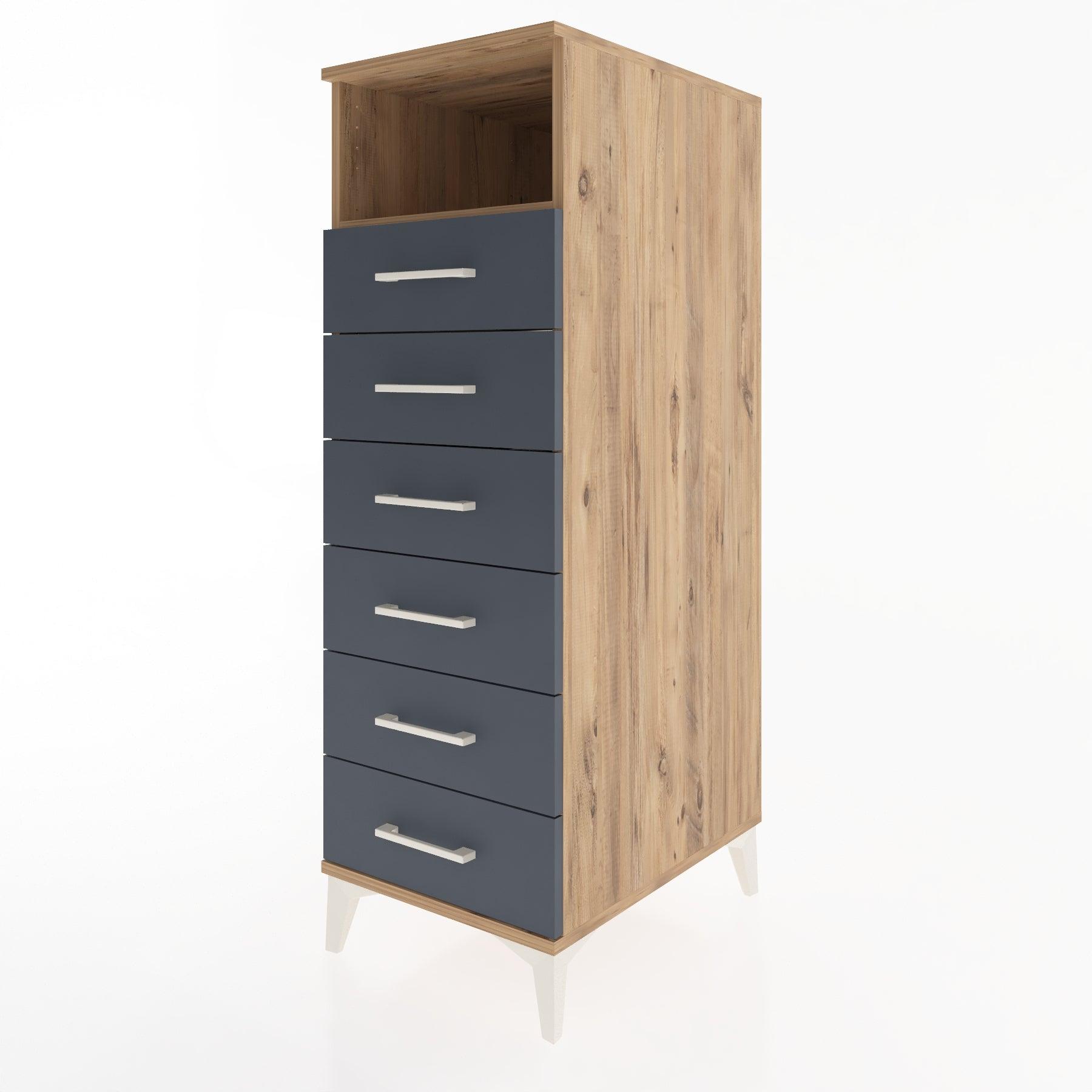 Woodntry Modular Cabinet Pine 44x59x122 cm with Drawers and Shelves CR129-3