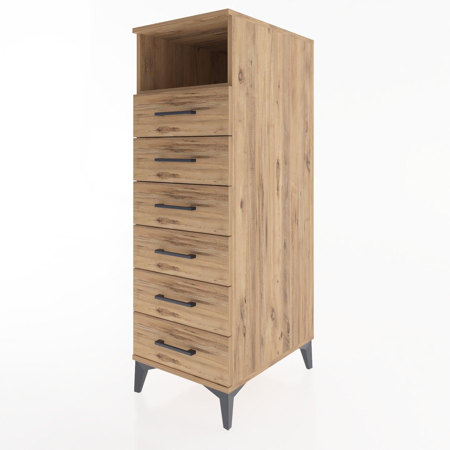 Woodntry Modular Cabinet Pine 44x59x122 cm with Drawers and Shelves CR129-3