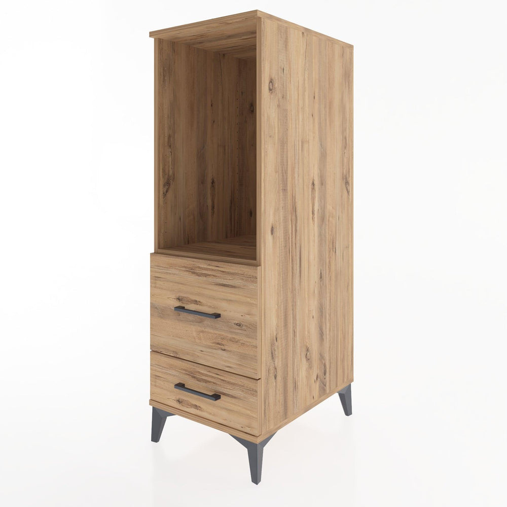 Woodntry Modüler Dolap Çam 44x30x122 cm Çekmeceli ve Raflı CR79-3