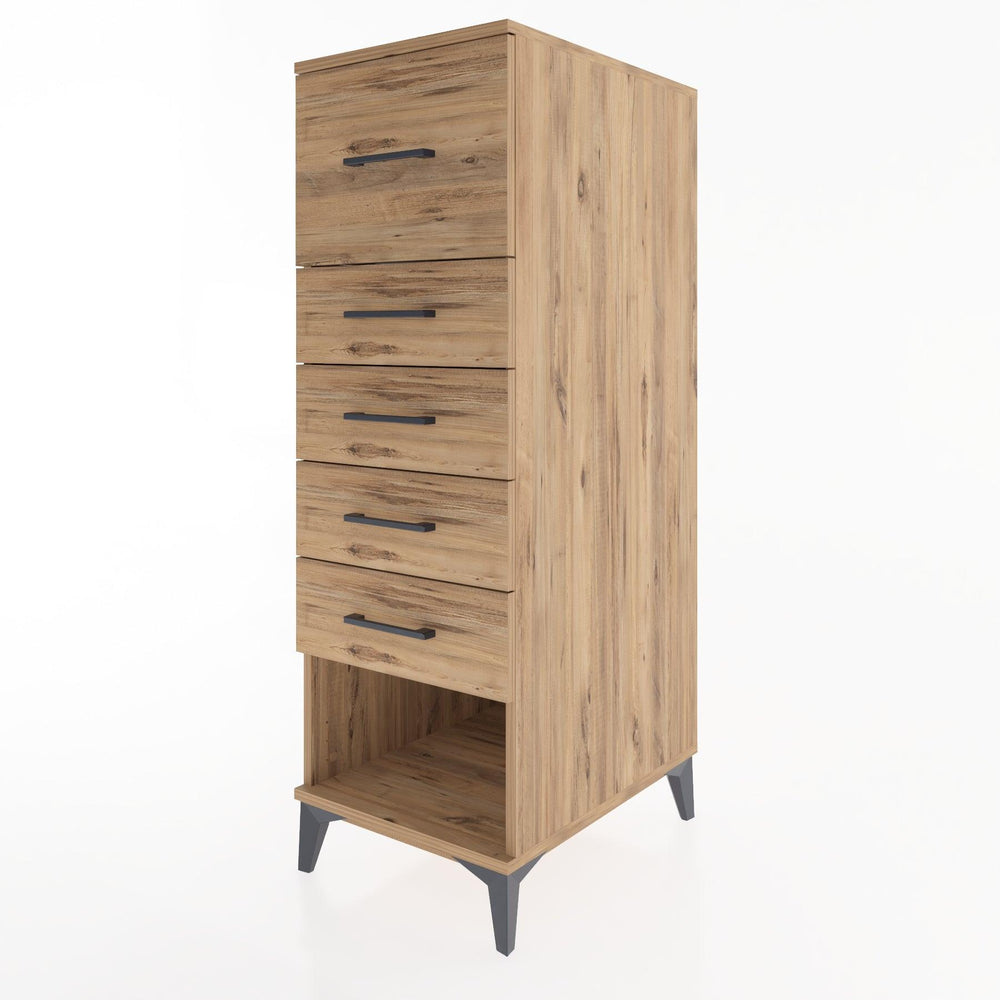 Woodntry Modular Cabinet Pine 44x30x122 cm with Drawers and Shelves CR29-3