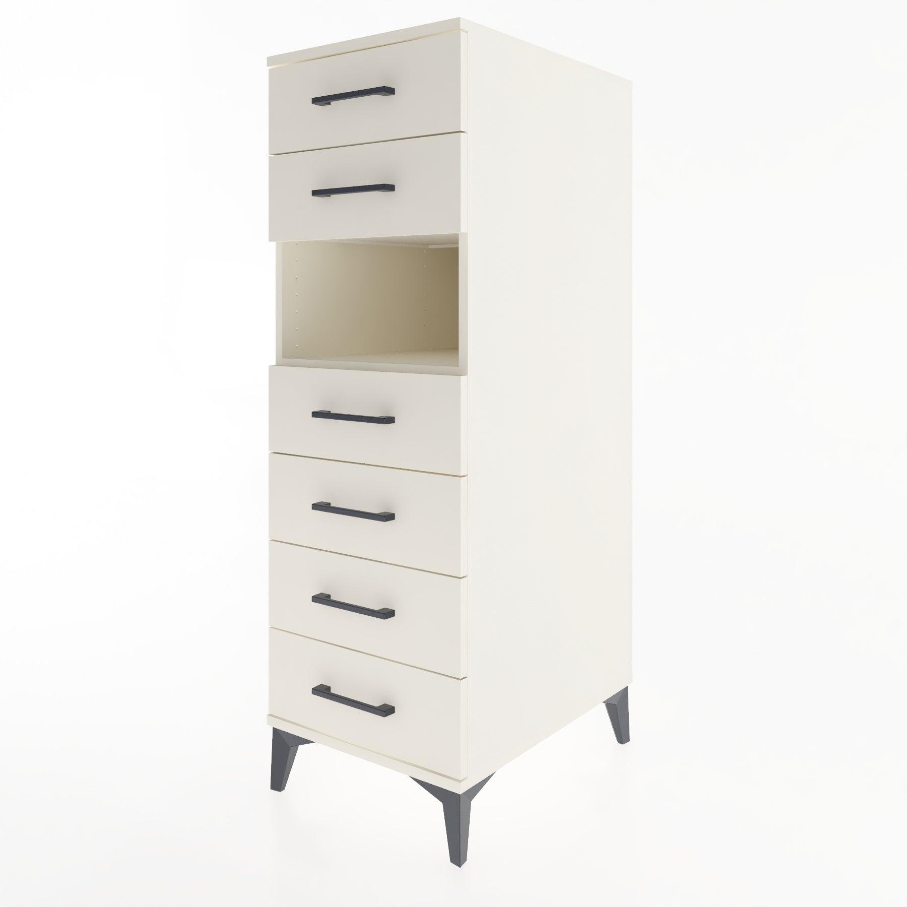 Woodntry Modular Cabinet Moonstone 44x59x122 cm with Drawers and Shelves CR130-1