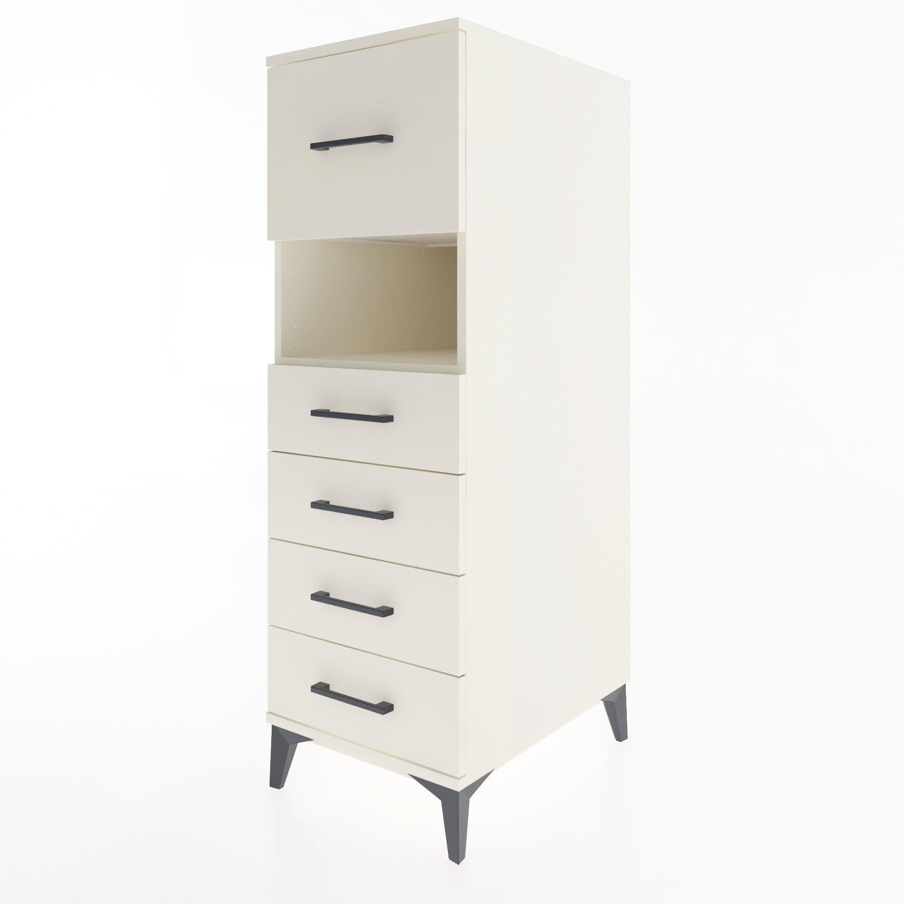 Woodntry Modular Cabinet Moonstone 44x30x122 cm with Drawers and Shelves CR30-1
