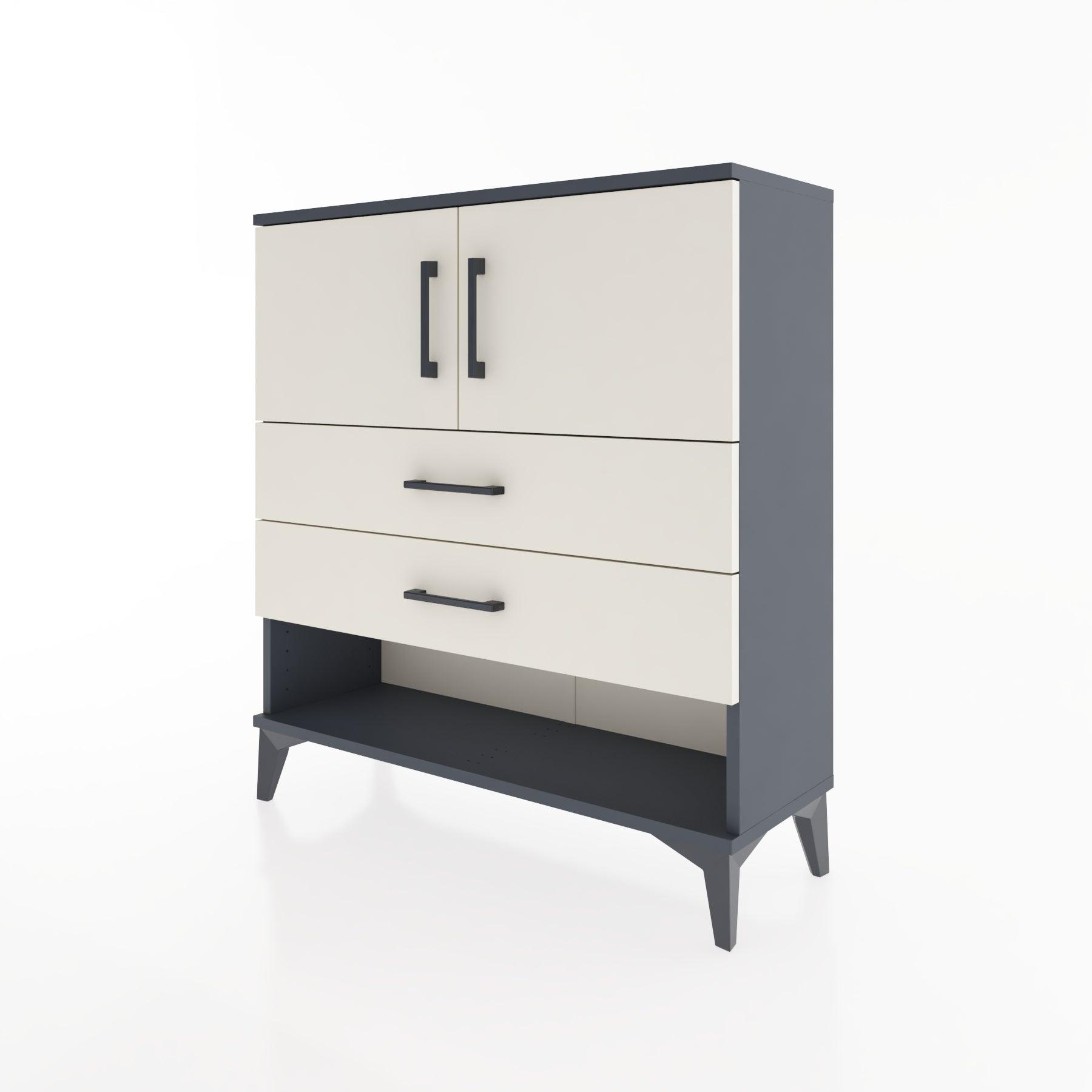 Woodntry Modular Dresser Anthracite 88x30x84 cm Functional F30-2